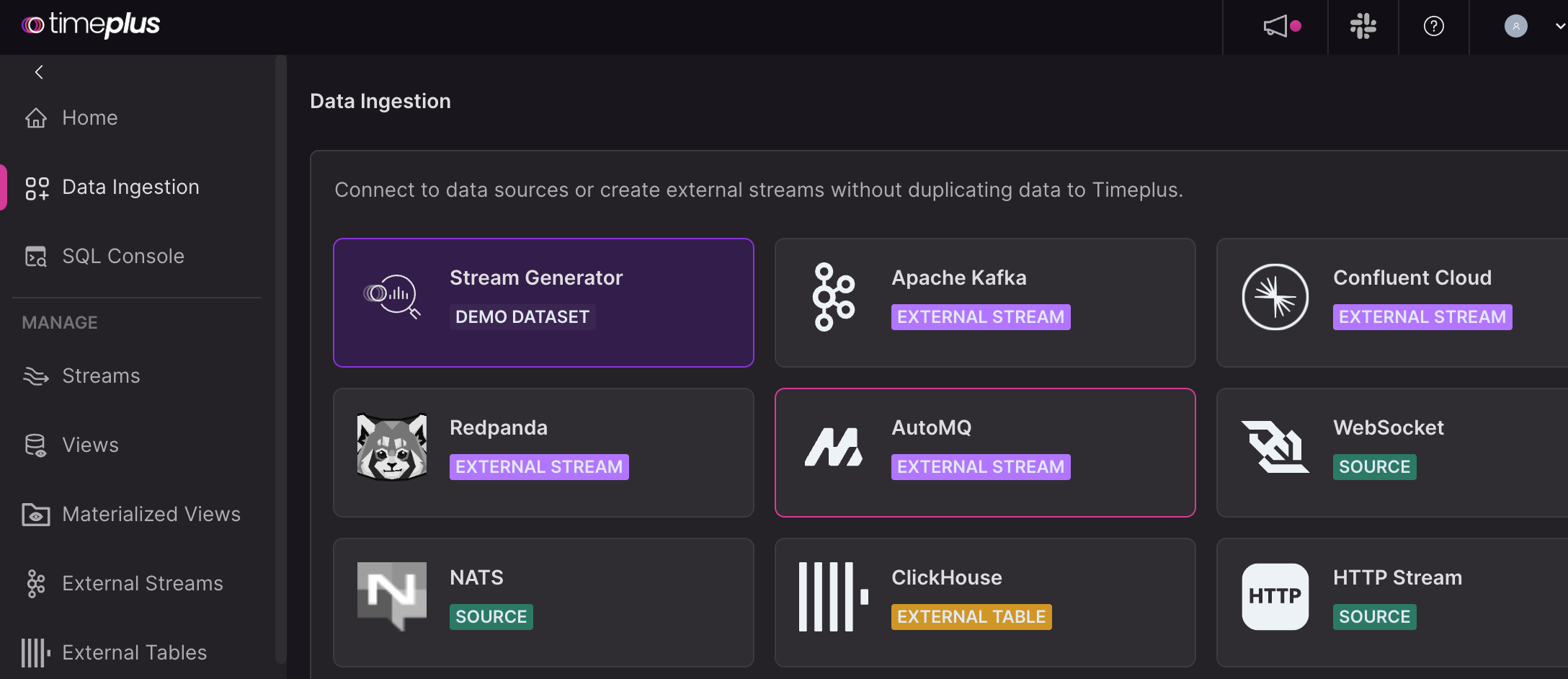 AutoMQ in Data Collection Page